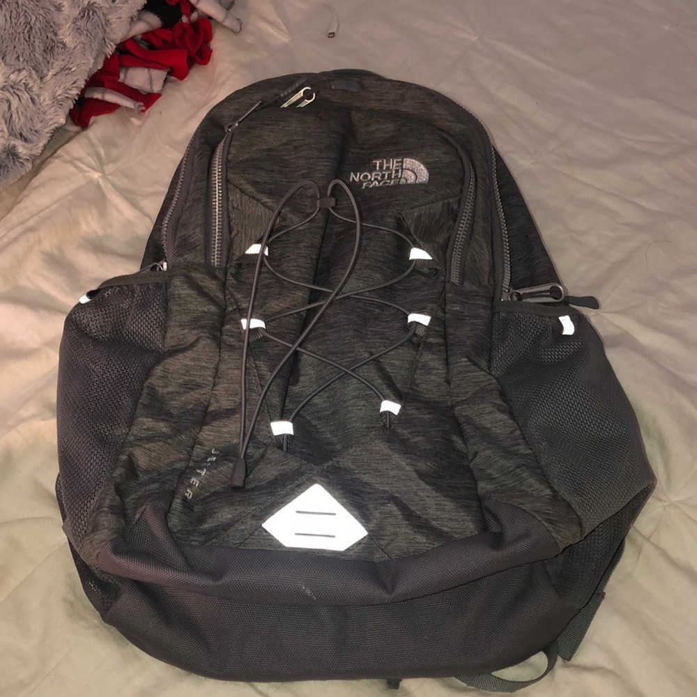 north face grey backpack // flex vent backpack